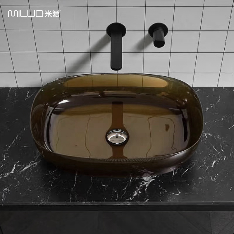 Lavabo en verre transparent
